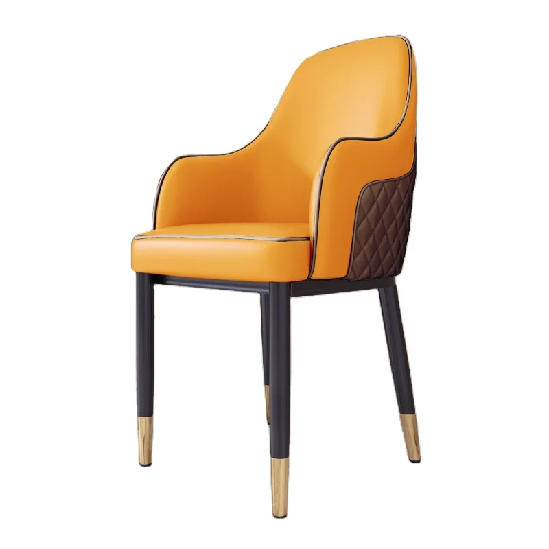 Dining chairs are luxurious, post-modern Nordic solid wood chairs, American family dining tables, stools and soft leather bags