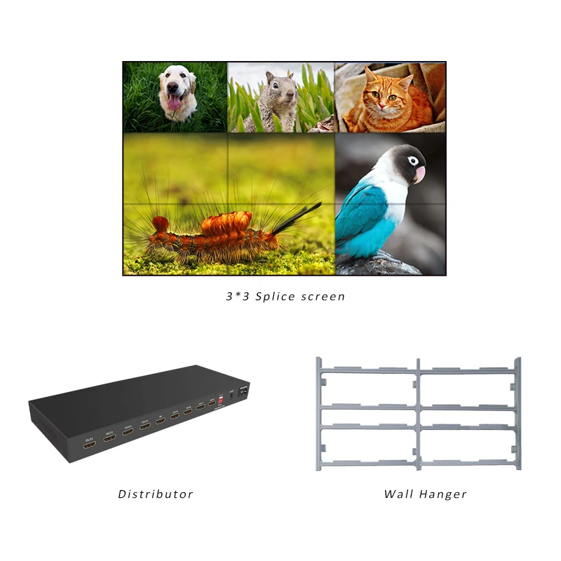 55inch floor stand LG DID LCD splicing advertising display indoor seamless video wall with cabinet