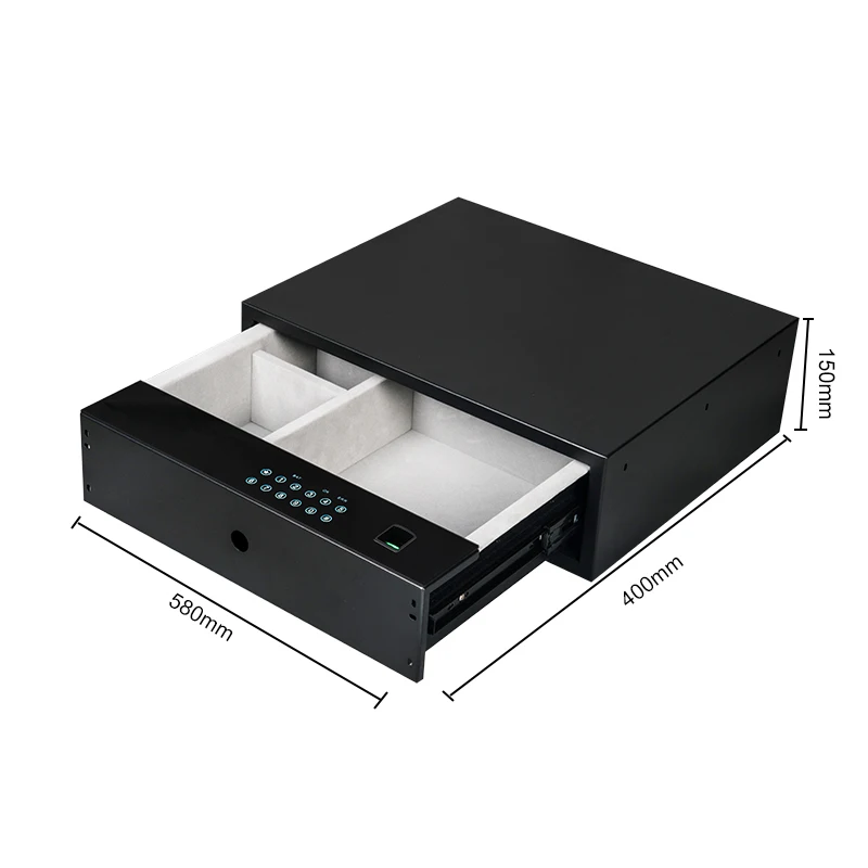 Smart digital fingerprint password unlock Safe Box Drawer Security money safe box