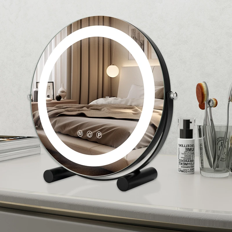 Высокое качество отдельно стоящее зеркало для ванной комнаты с настраиваемой светодиодной подсветкой Поддержка многоцелевой укладки волос домашнего использования