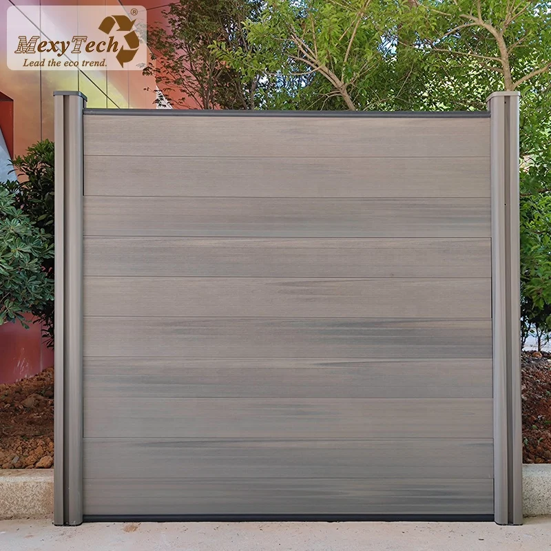 hot sale garden decorative privacy fence waterproof panels wood plastic board composite material outdoor wpc fence