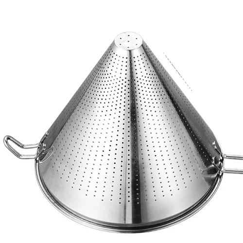 Stainless steel kitchen conical funnel filter juice soy milk filter liquid conical drain colander