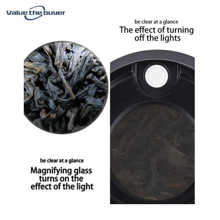 Custom logo Plastic and Glass Light- up LED Air Tight Storage Jars Herb grinder