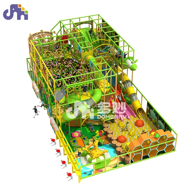 commercial jungle theme children slide activity indoor play center play ground kids amusement