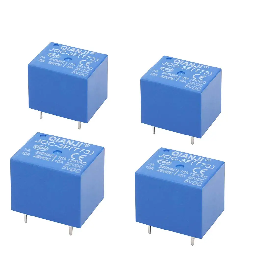 QIANJI Mini T73 PCB Relays 5-Pin Electric 6V 9V 15A 125VAC Small 5V 12V 24V 10A 5-Pin Electric Relays