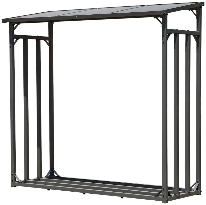 PC Board Metal Frame Firewood Log Rack Outdoor Heavy-duty storage Rack