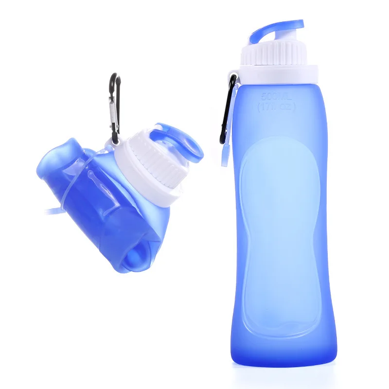 Hot Sales Silicon drinking collapsible water bottle/foldable water bottle 500ML