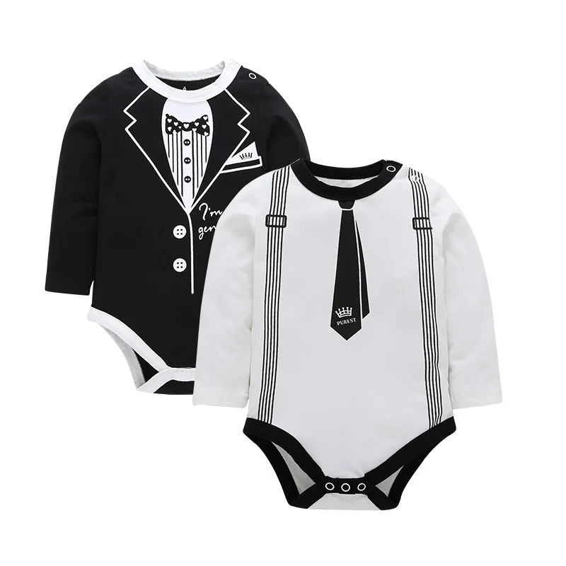 100% cotton baby boy rompers long sleeve baby clothes for 0-12 months