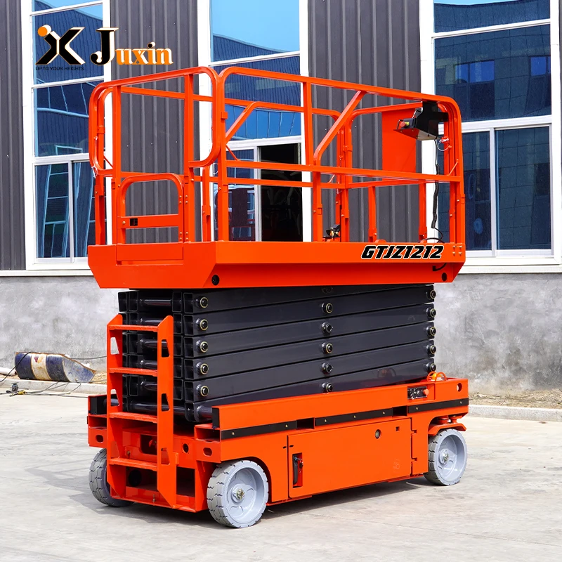 Scissors-fork hydraulic lifting platform for outdoor maintenance of fully self-propelled elevator aerial work vehicle