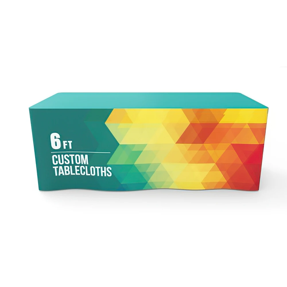 Чехол для стола из полиэфирной ткани, 4 фута, 6 футов, 8 футов