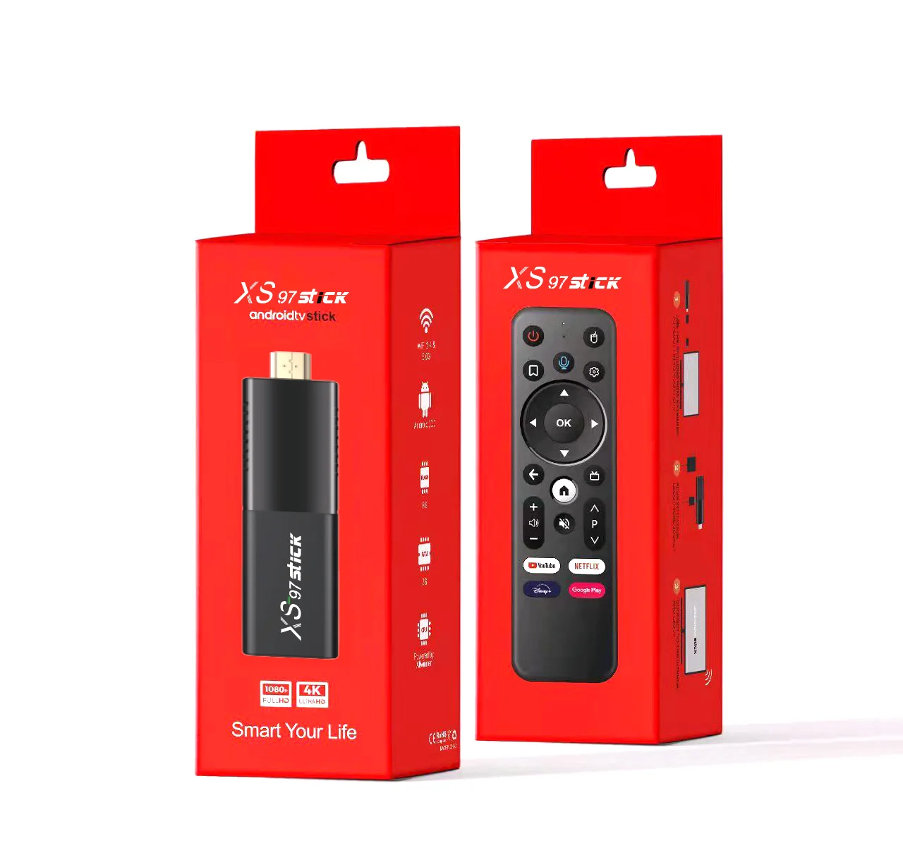 Двойной Wi-Fi новая модель allwinner h313 HDR10 1080p видео производительность 2 ГБ 16 ГБ android 10,0 tv stick 4k