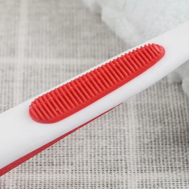 dental oral care round head tongue cleaner toothbrush