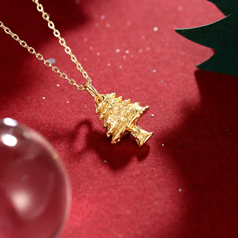 Fashion design stainless steel wishing tree pendant 2024 new Christmas gift Christmas tree necklace