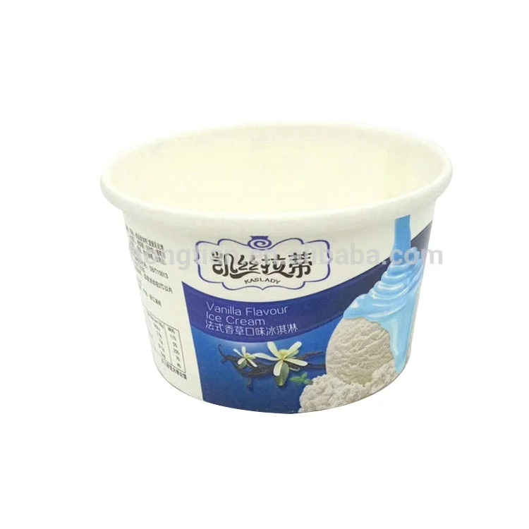 ice cream packaging containers 500ml frozen yogurt packaging cup custom print gelato cups ice cream cup with dome lids