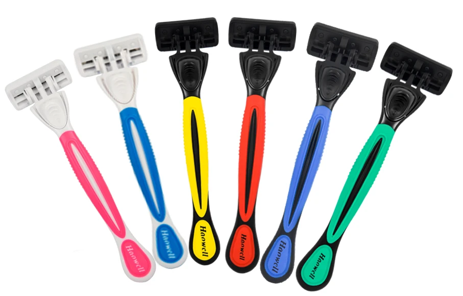 HW-B604DR  New design six 6 blade high quality shaving razor for men