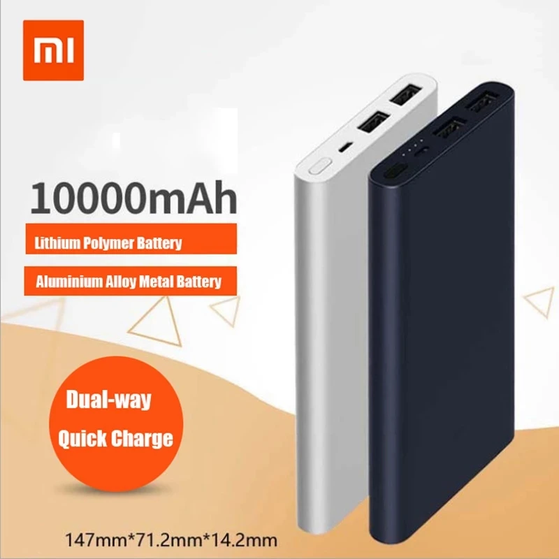Original Xiaomi Redmi Power Bank 20000mAh Portable Charger Dual USB 18W MAX Mi External Battery Fast Charge Quick