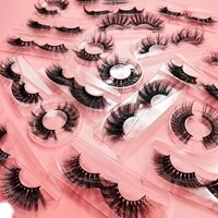 3D норковые ресницы поставщика 22 мм 25 27 28 30 5D полосы Наборы пушистые