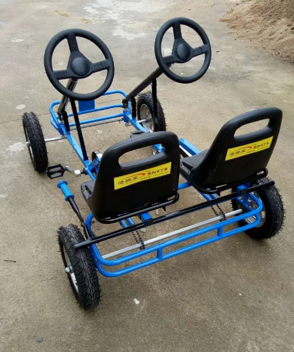 Fashion  pedal ADULTS go kart with two seater four wheel surrey bike BICYCLE