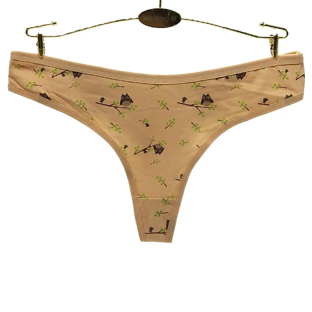 Foreign trade export South American ladies thong Cotton printed female T pants cotton stock spot underwear
