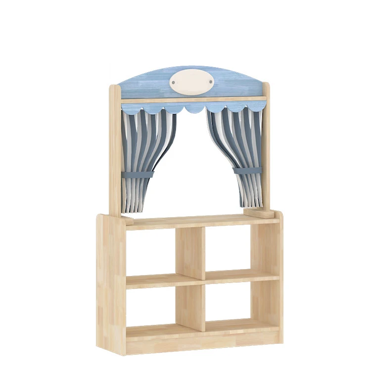 Children Role Play Games Supermarket Selling Wooden Furniture Cabinet