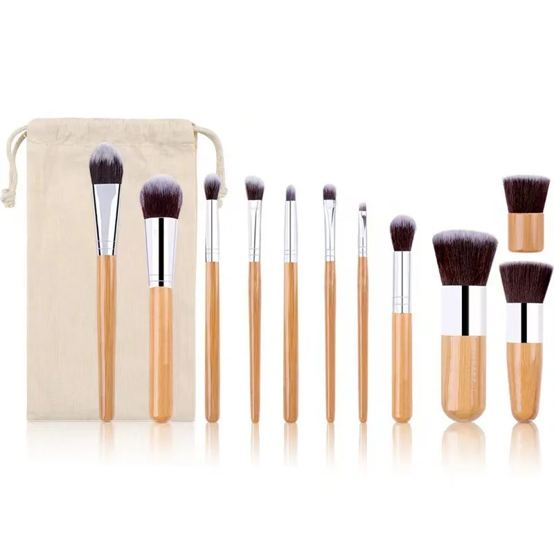 The Buffer Airbrush Finish Bamboo Foundation Makeup Brush Dense Synthetic Hair Flawlessly Beauty Cosmetic Brush Tool
