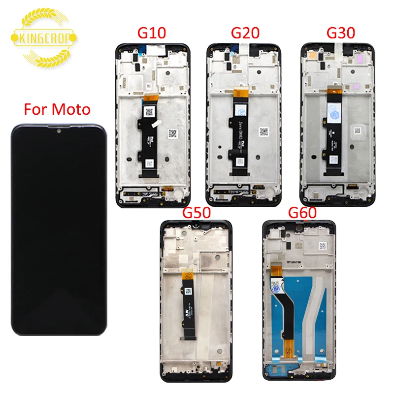 Original LCD For Motorola Moto G10 G20 G30 G50 G60 Display Touch Panel Screen Digitizer For Moto G100 LCD Pantalla with frame