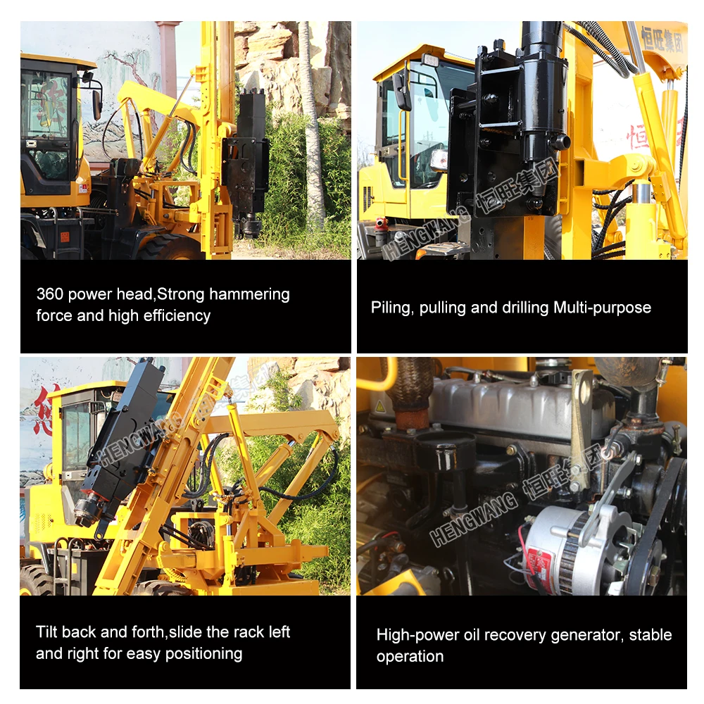 High Quality diesel Powered Fence Pile Driver Handheld Guardrail petrol Post Driver