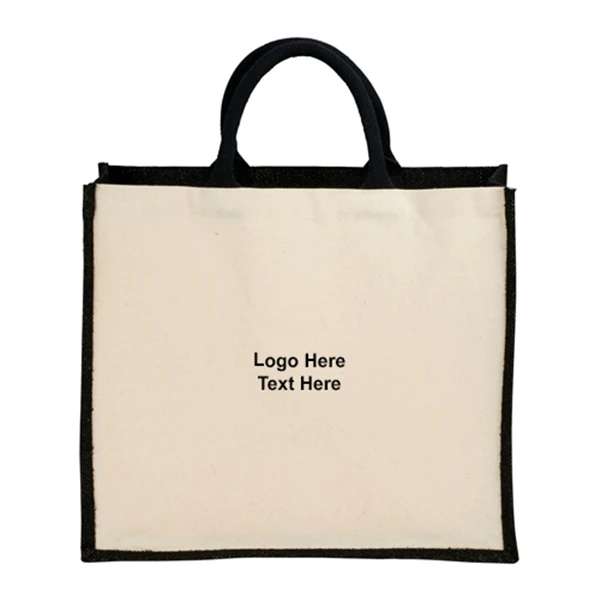 Рекламная Сумка-тоут из органического хлопка с индивидуальным логотипом, многоразовая сумка для покупок из натурального хлопка