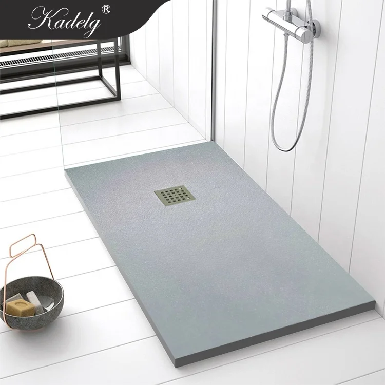 Factory Price Modern Style Bath Anti-Slip White Rectangle Shower Base Pan Long Artificial Stone Resin Shower Tray