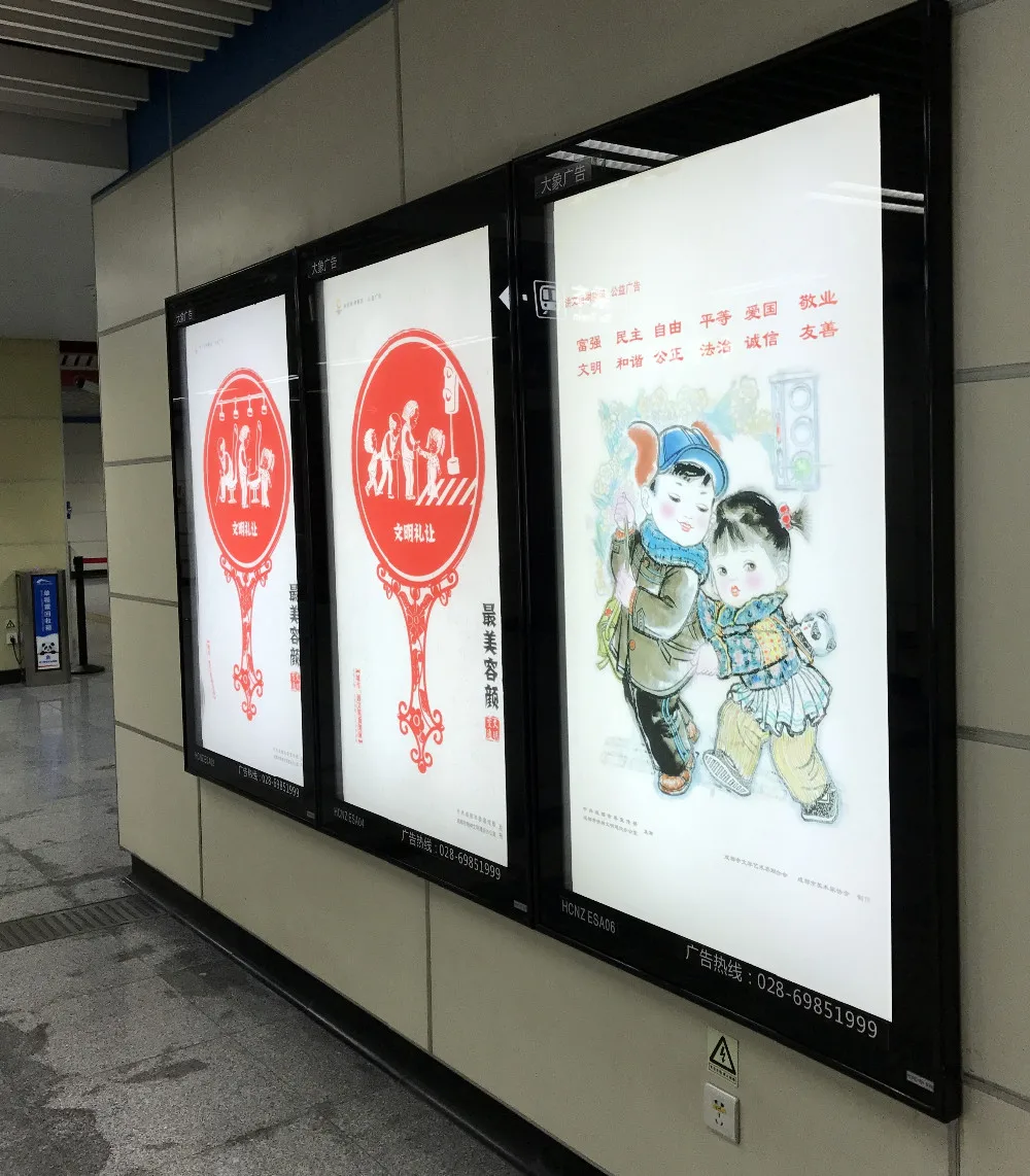 Round Light Box Sign Outdoor Single-sided Led Light Box For Advertising Display