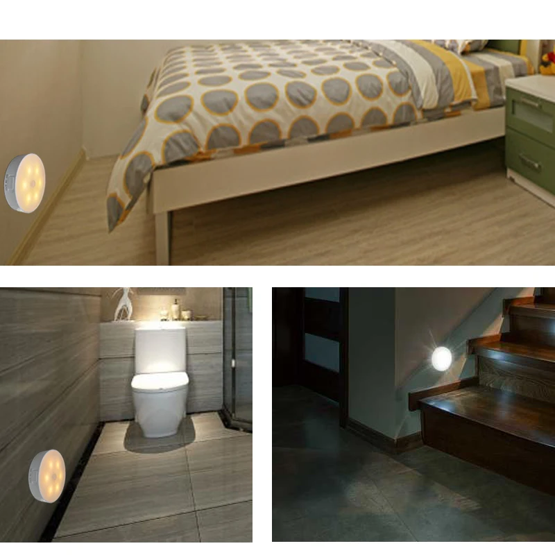 LED night lamp Smart Sensor Night Light  USB Rechargeable Wireless Indoor  for sleep baby children kids room Pir Motion sensor