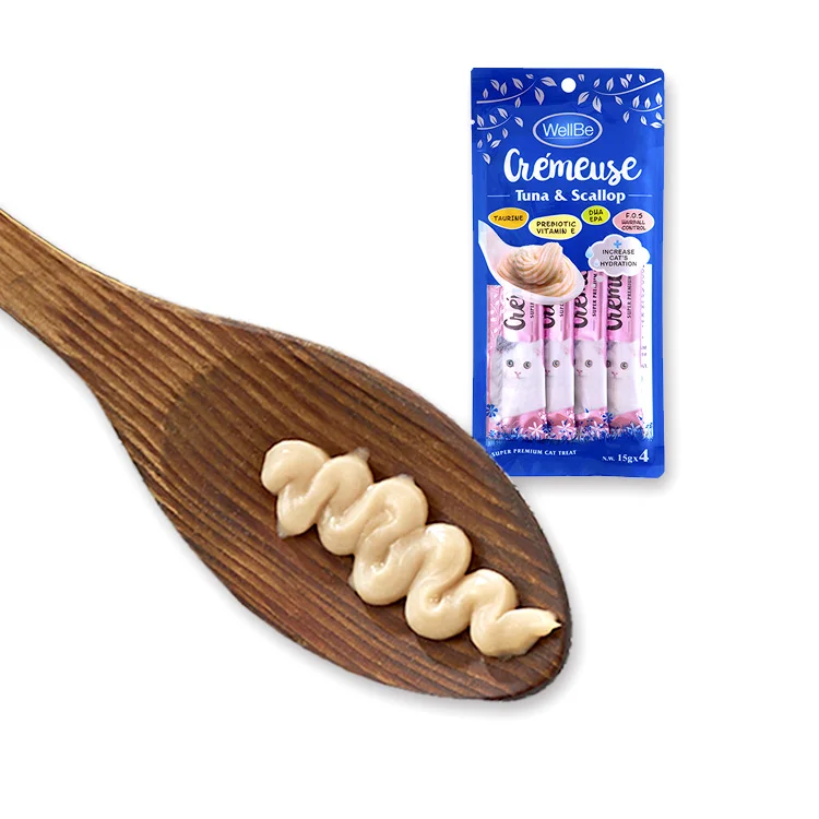 
High Quality WellBe Cat Meat Cat Food/whiskas Tuna Scallops Flavor Food 15g Bags For Sale 