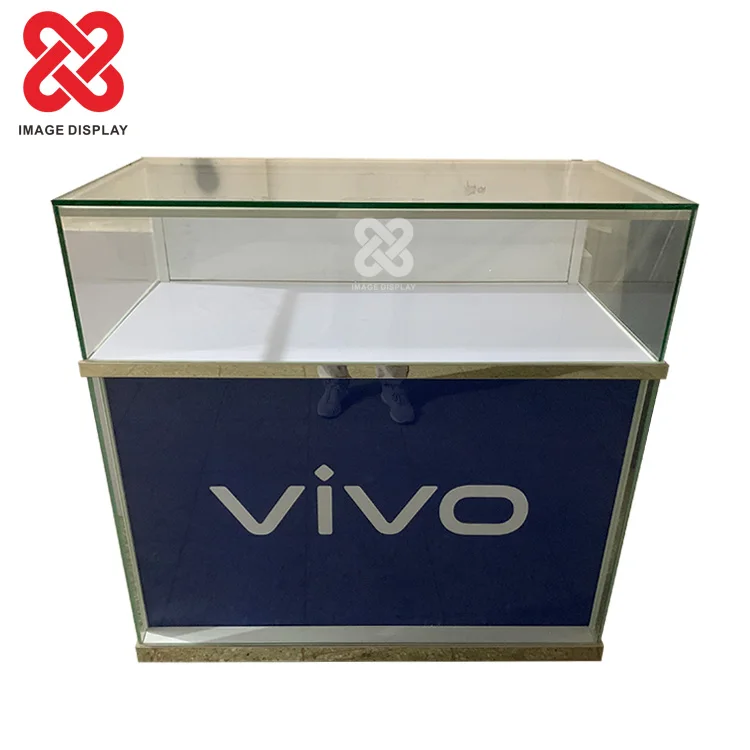 VIVO Smart Mobile Phones Metal Cabinet Cellphone Showcases Glass Display Kiosks Handset Luxury Vitrine