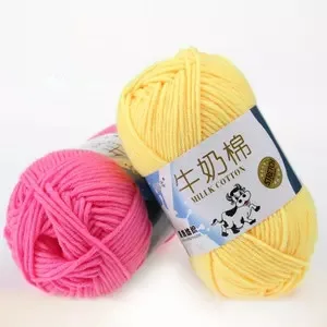 Dimuni Various Colors Soft Worsted hand knitting Baby Yarn 3ply 4ply 5ply 50g 100g milk cotton yarn for crochet
