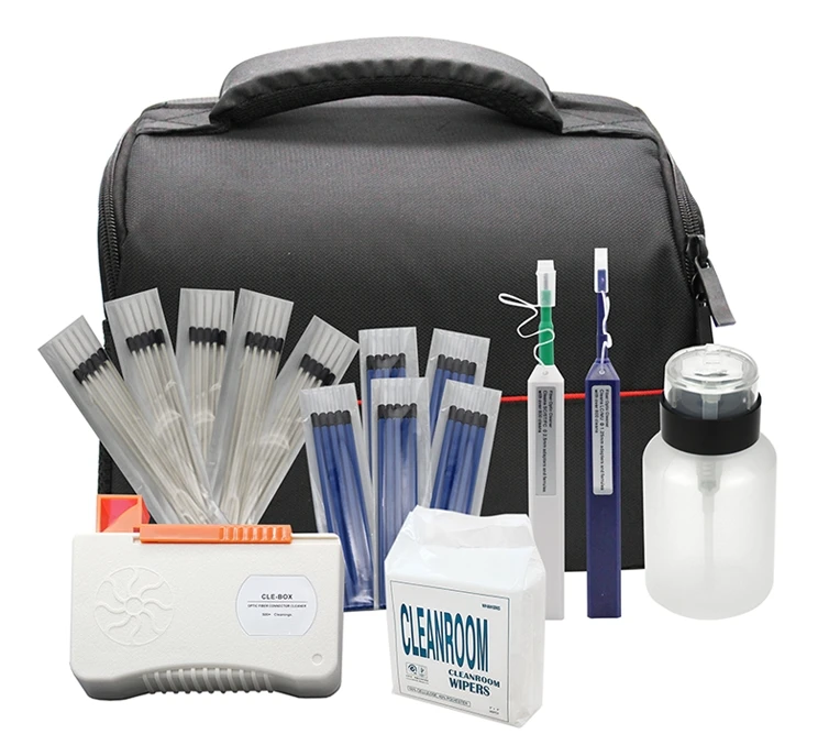FTTH fiber optic tool kits with Clean Cassette /Inspection Microscope/One Click Cleaner Pen