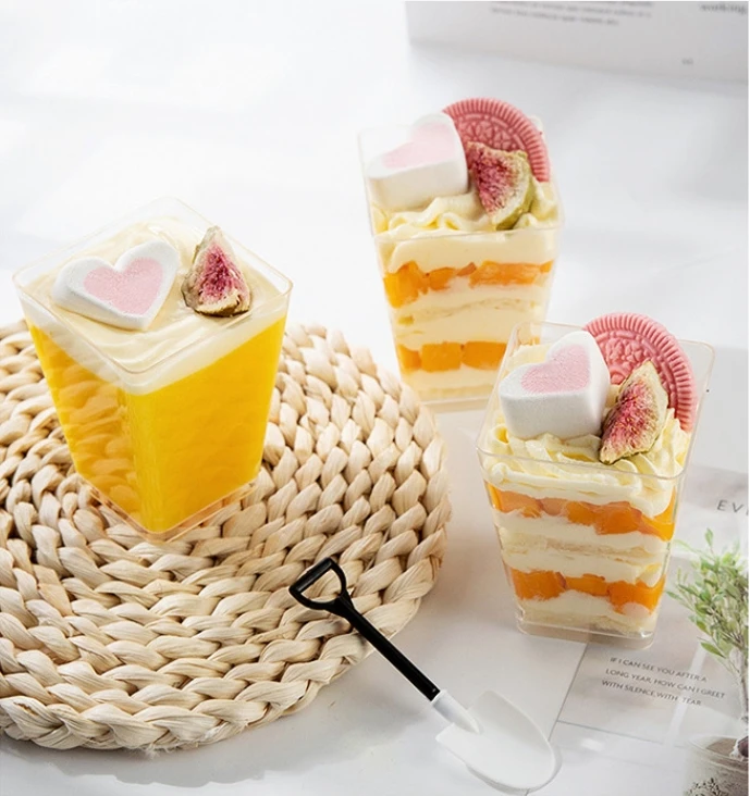 150 ml High Quality Disposable Clear Cup for Pudding Plastic Bottles Acrylic Dessert Cups