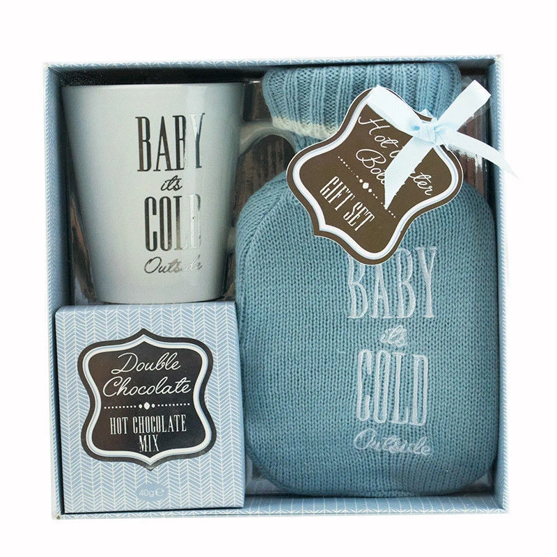 
luxury christmas gift set fragrance bag socks knit hot water bottle cover 