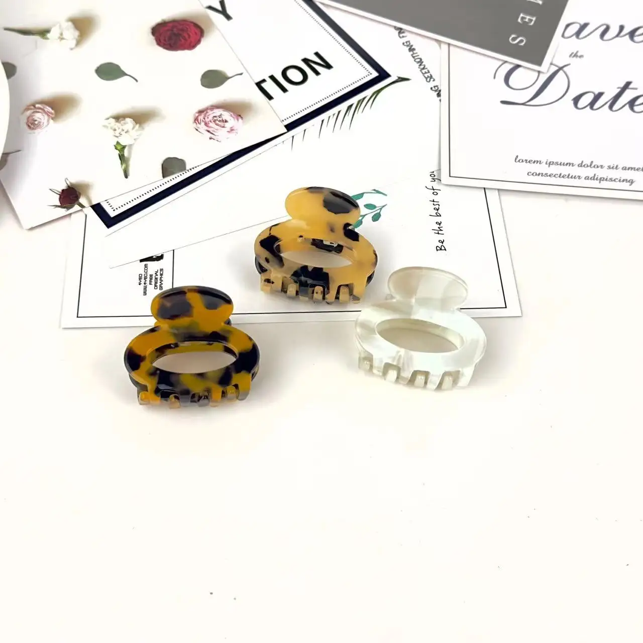 Cute Little Japanese Mini Flower Hairpin With A Cute Half-Tied Ponytail With Bangs On Top