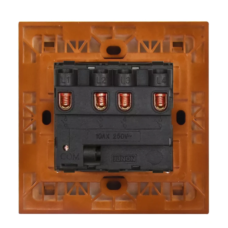 
Colored Switch Socket 7X7 PC Panel Wall Switch 4 Gang Light Switch 