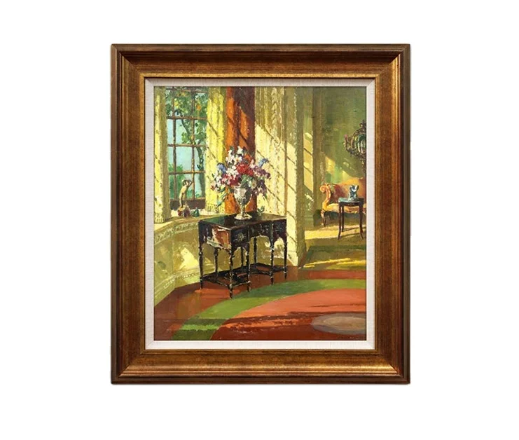 Sunshine house British landscape oil painting still life architecture European-American porch corridor decorative paintings