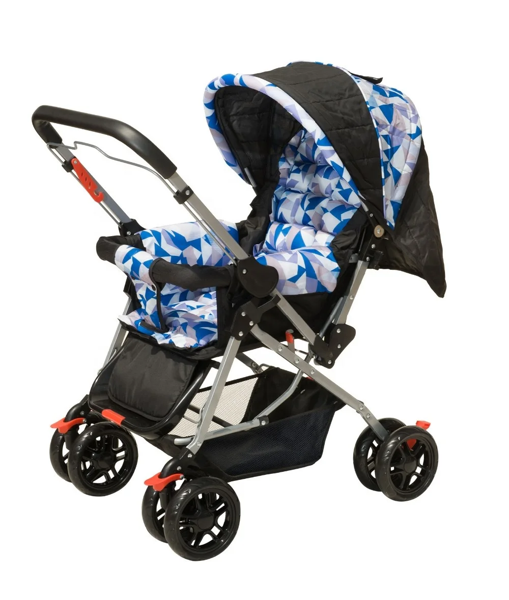 
Factory wholesales luxury Polyester Baby Stroller carriage with Canopy and Wheels Aluminum Alloy Frame kids Stroller 