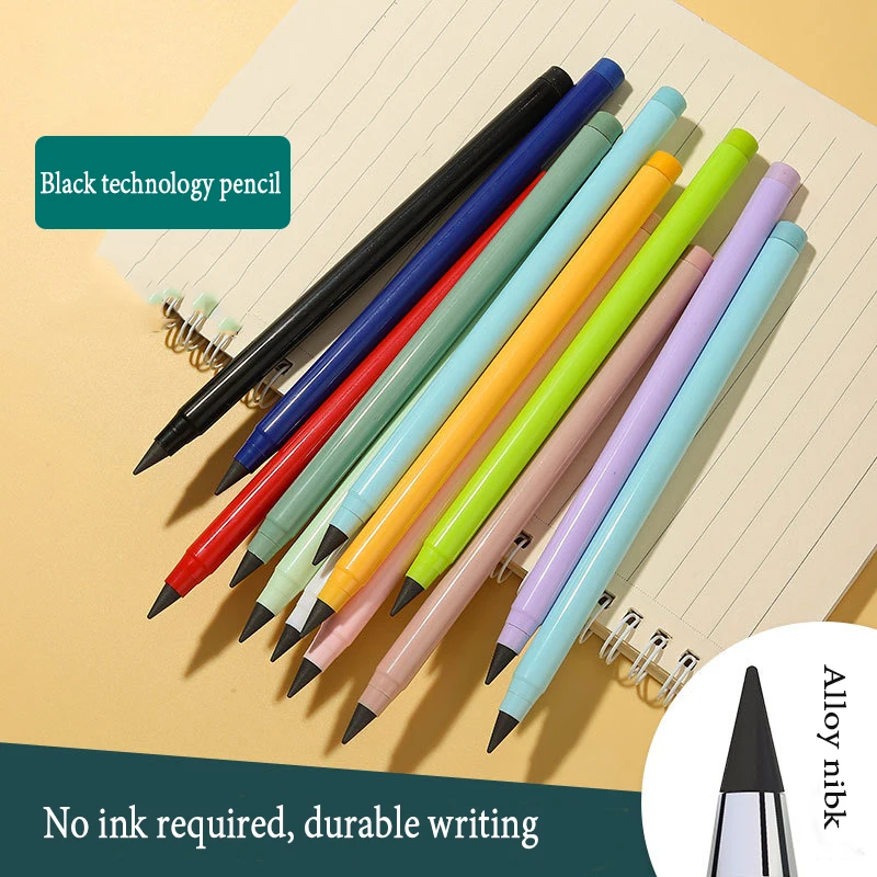 WeiZhuang Hot Sell Colorful Metal Easy Use Durable Inkless Pencil Endless Pen For Writing Drawing Eternal pencil Can Custom Logo