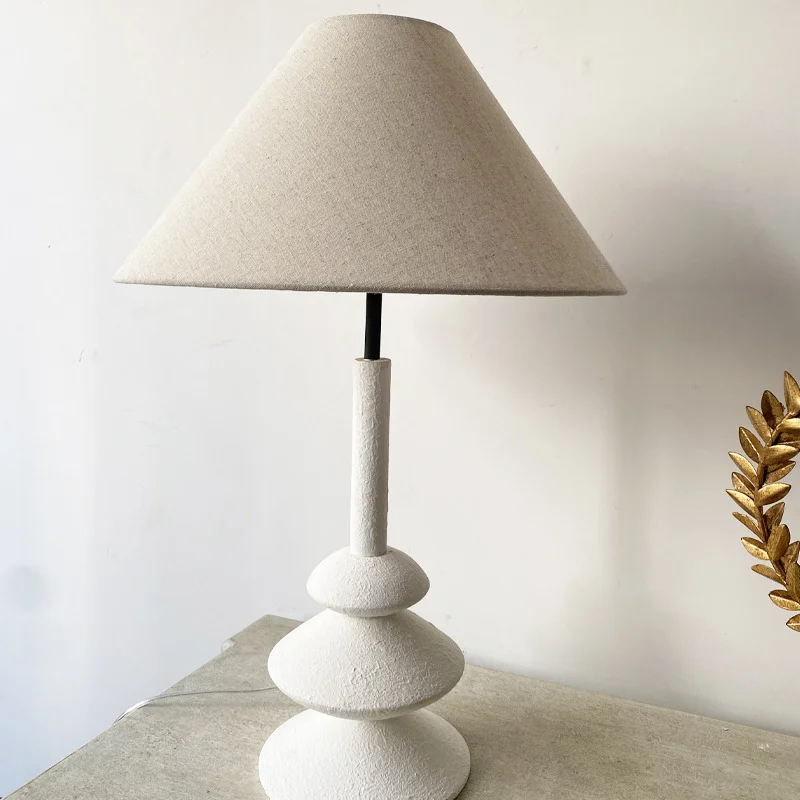 Simple Retro White Living Room Upright Standing Light Bedside Bedroom Study Floor Lamp