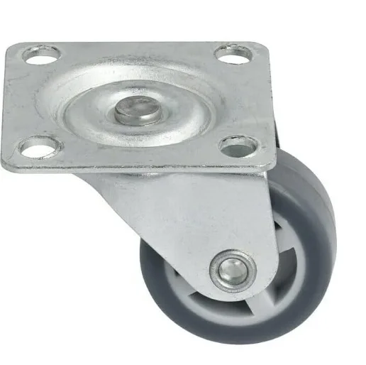 Grey Castor Furniture Office Swivel Chair Wheels 25mm and 30mm Light Duty Soft TPR Industrial Caster Wheels Flat Wheel Caster