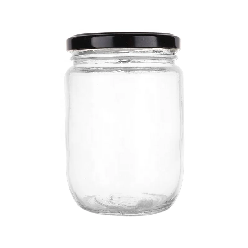 envases de vidrio Wholesale  Round Food Sealed Canister Grain Storage Box Kitchen Storage Glass Jar With Lid