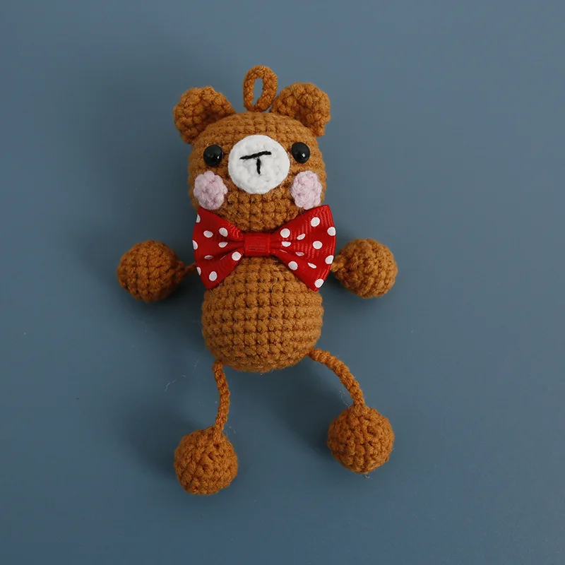 Amigurumi Custom Crochet Doll Handmade Cotton Stuffed Animals Bear Frog Chicken Rabbit Doll