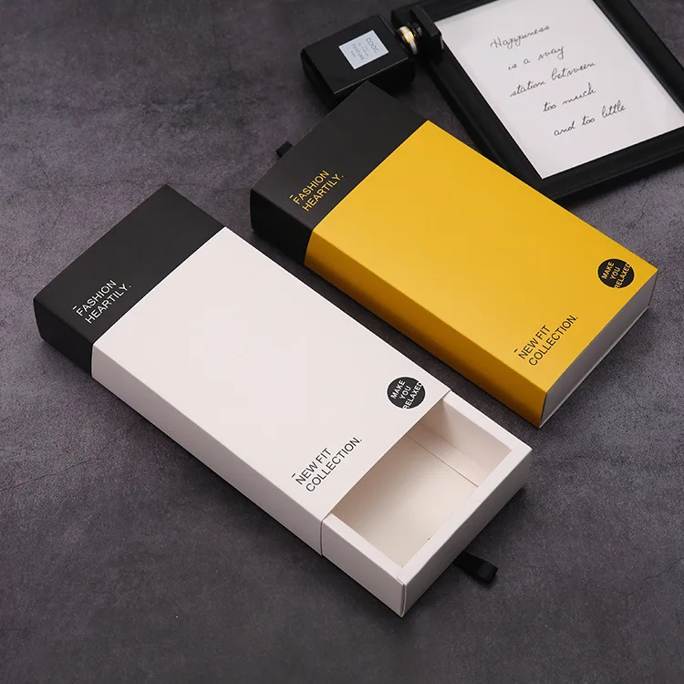 Custom Printed Pull Out Sleeve Boxes Luxury Sliding Drawer Box Underwear Packaging for Gift Pack