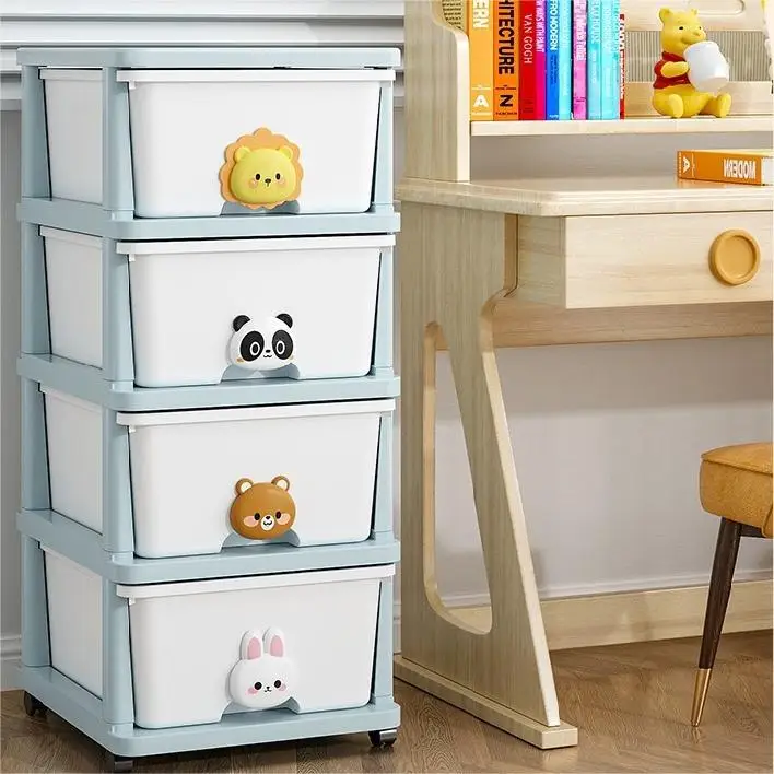 Furniture Living Room Wardrobe Cartoon Storage Cabinet Lovely Design Drawer Plastic Organizers