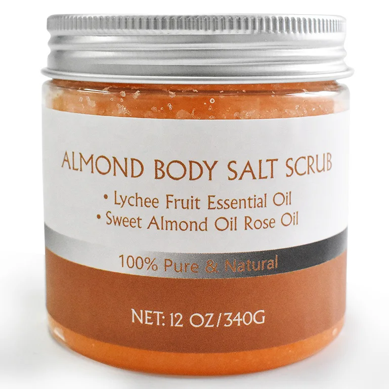 Salt Scrub Organic Whitening Exfoliating Moisturizing Pure Almond Body Deep Cleansing Wholesale