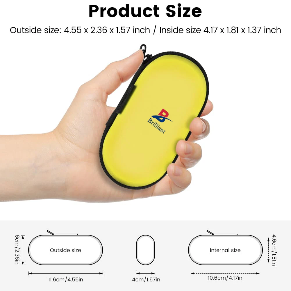 Brilliant Customized Protective EVA Earphone Carrying Bag Small Zipper Pouch for AirPods EarPods Daily USB Cable Storage Case